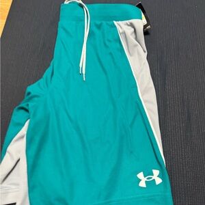 Under Armour Turquoise and Light Gray Shorts